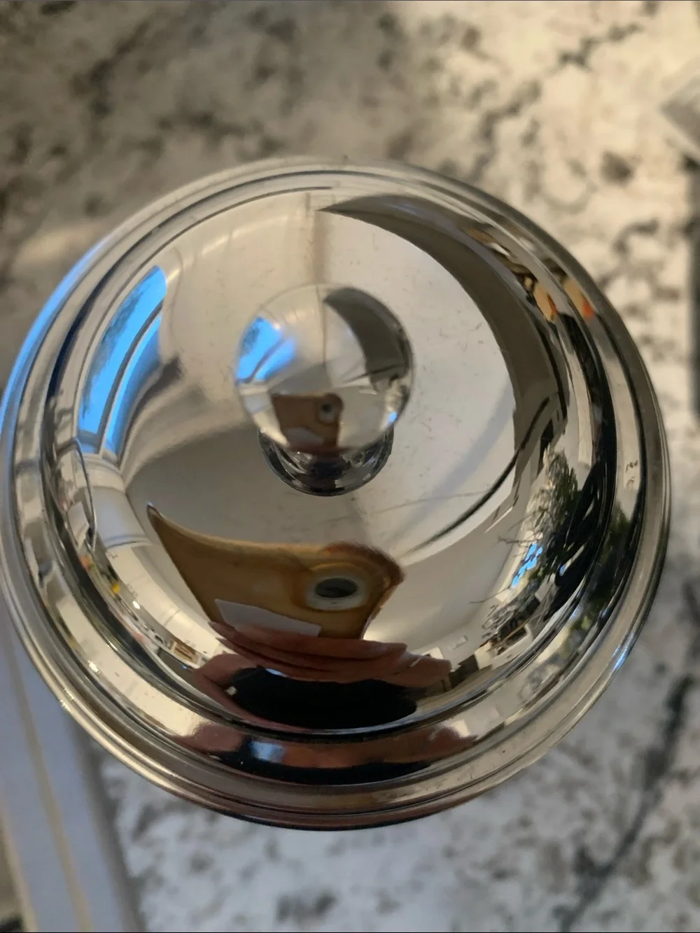 50’s Diner Style Glass Straw Dispenser with Chrome Lid - Home Kitchen